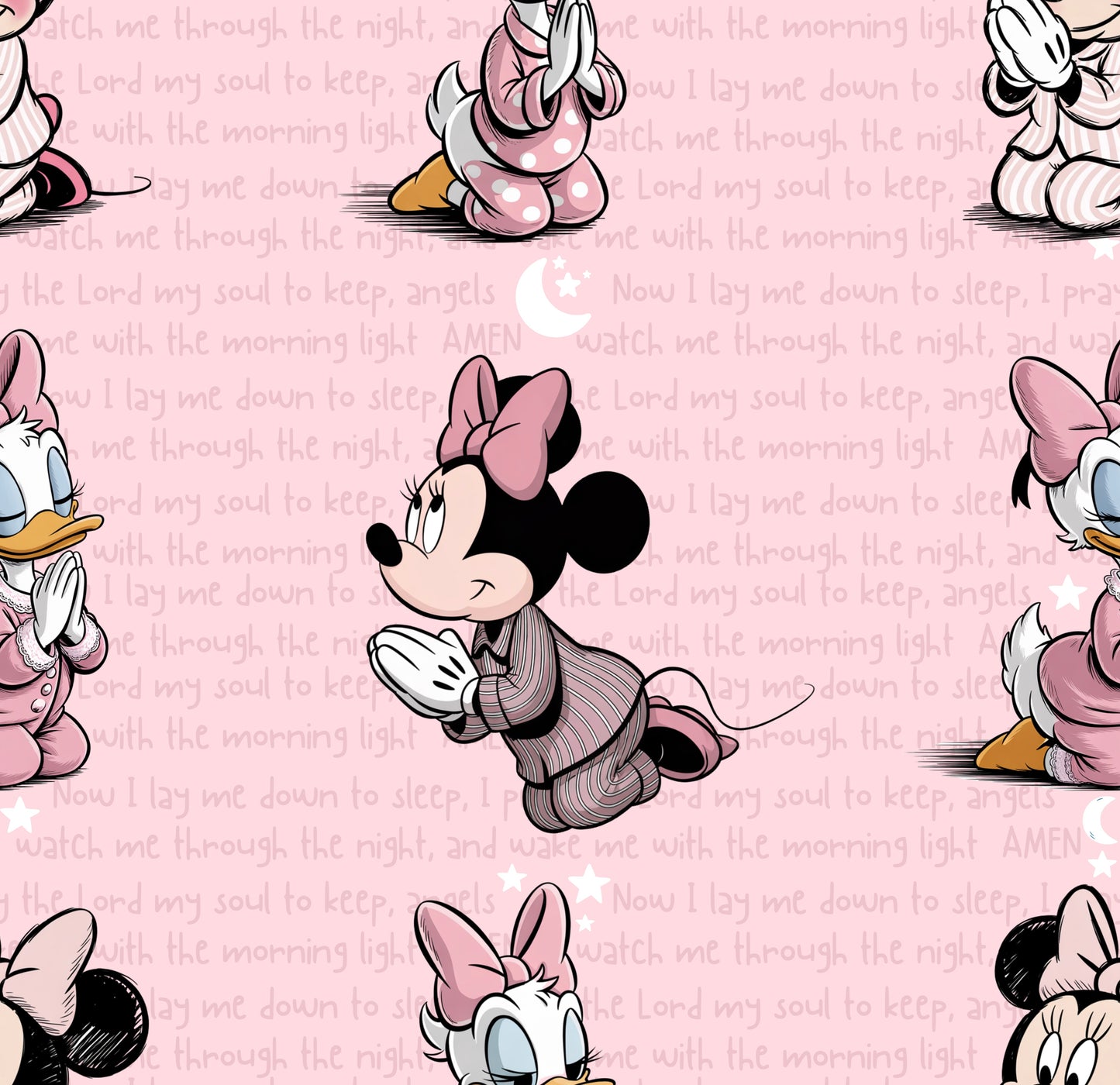 Minnie & Daisy Praying