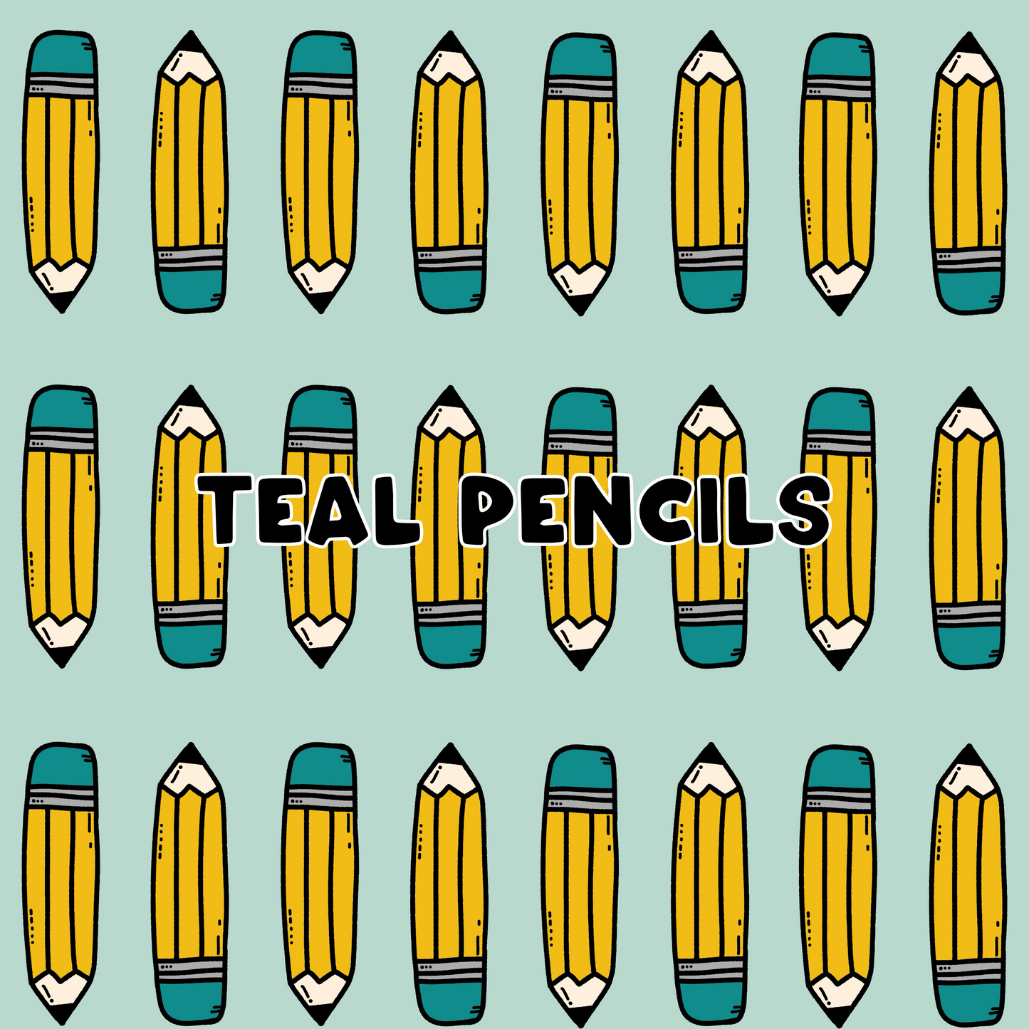 Teal Pencils