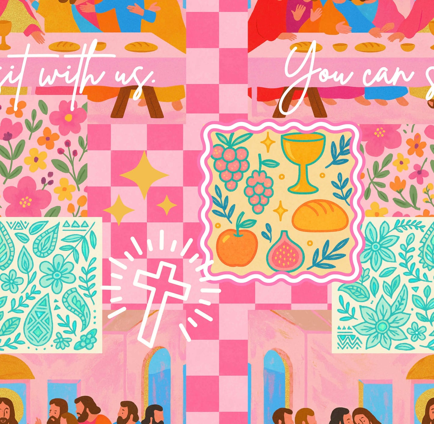 You Can Sit With Us Pink